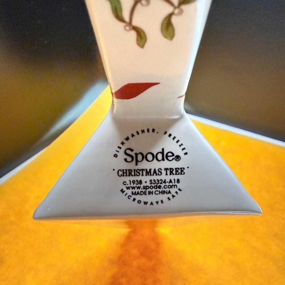 Spode Christmas Tree Ceramic Cake Server S3324-A18 Holiday Serveware - Picture 2 of 7